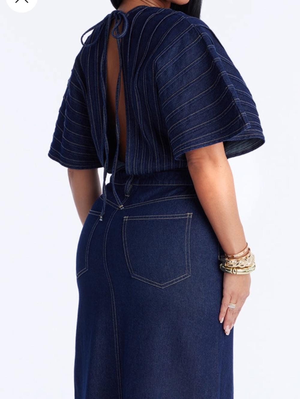 Denim Maxi Dress size XL - Picture 4 of 6